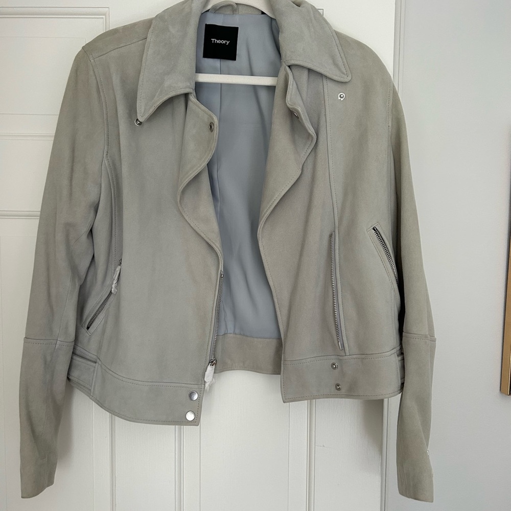 Gray suede Theory jacket